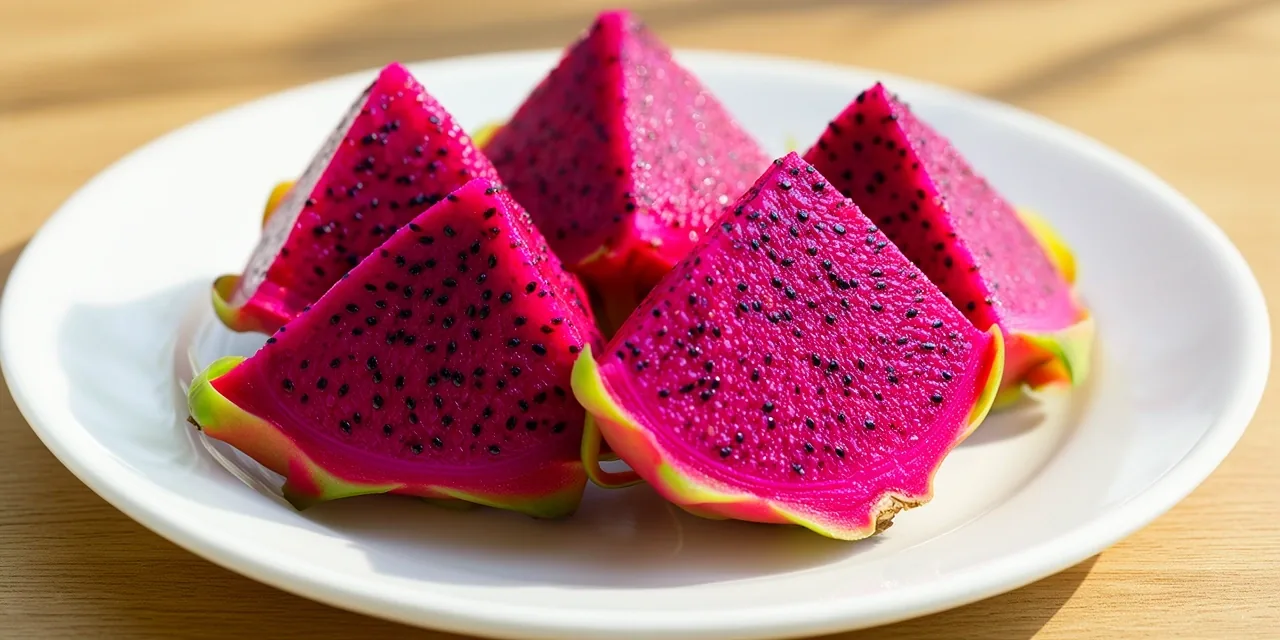 Detalle de semillas de Pitahaya